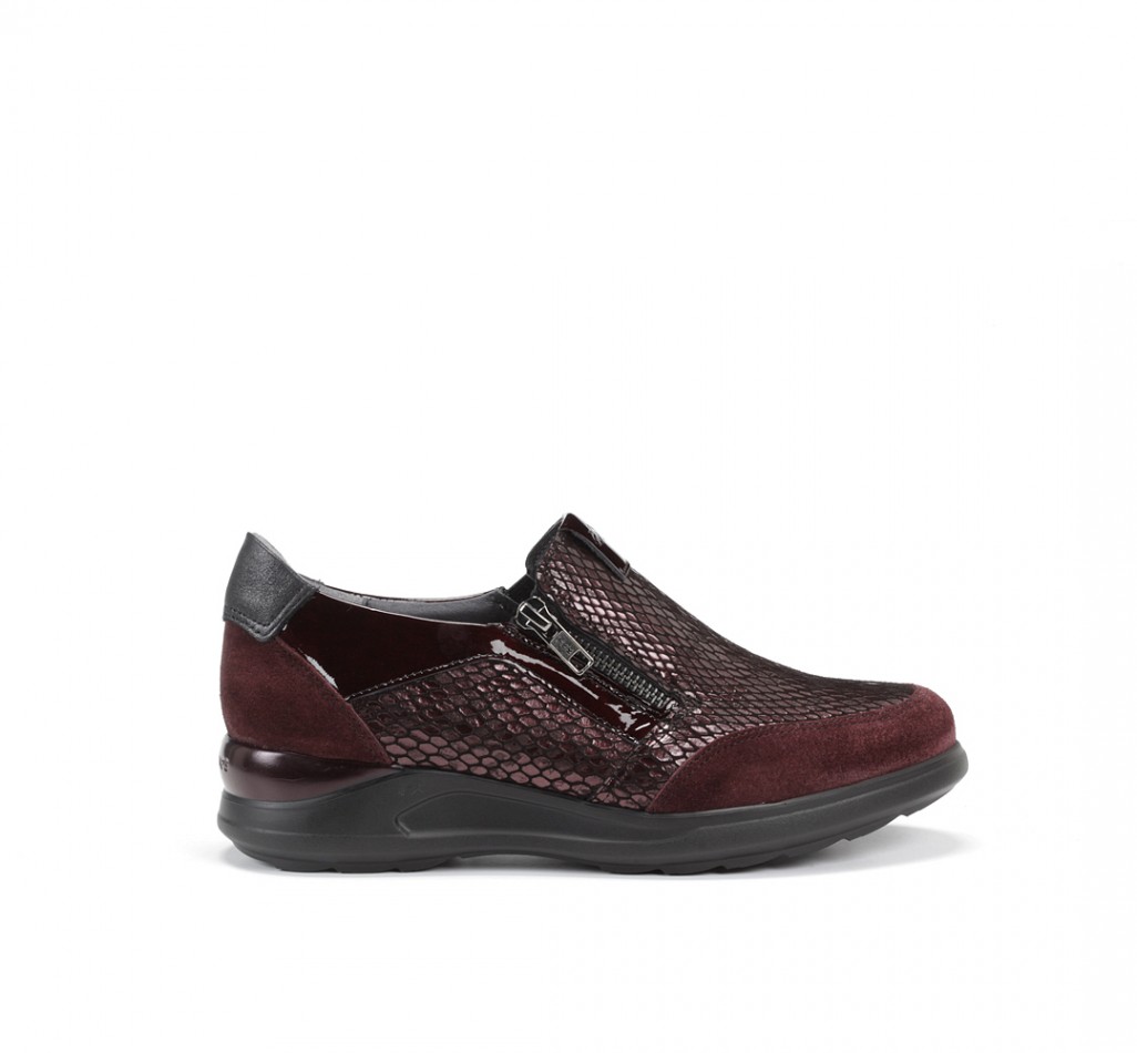 CLOE F0712 Burgundy Sneakers
