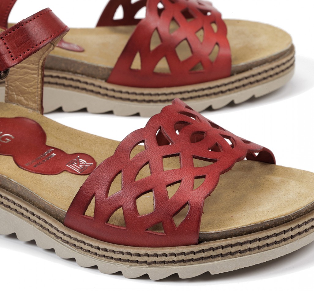 ESPE D8179 Sandale de coin rouge
