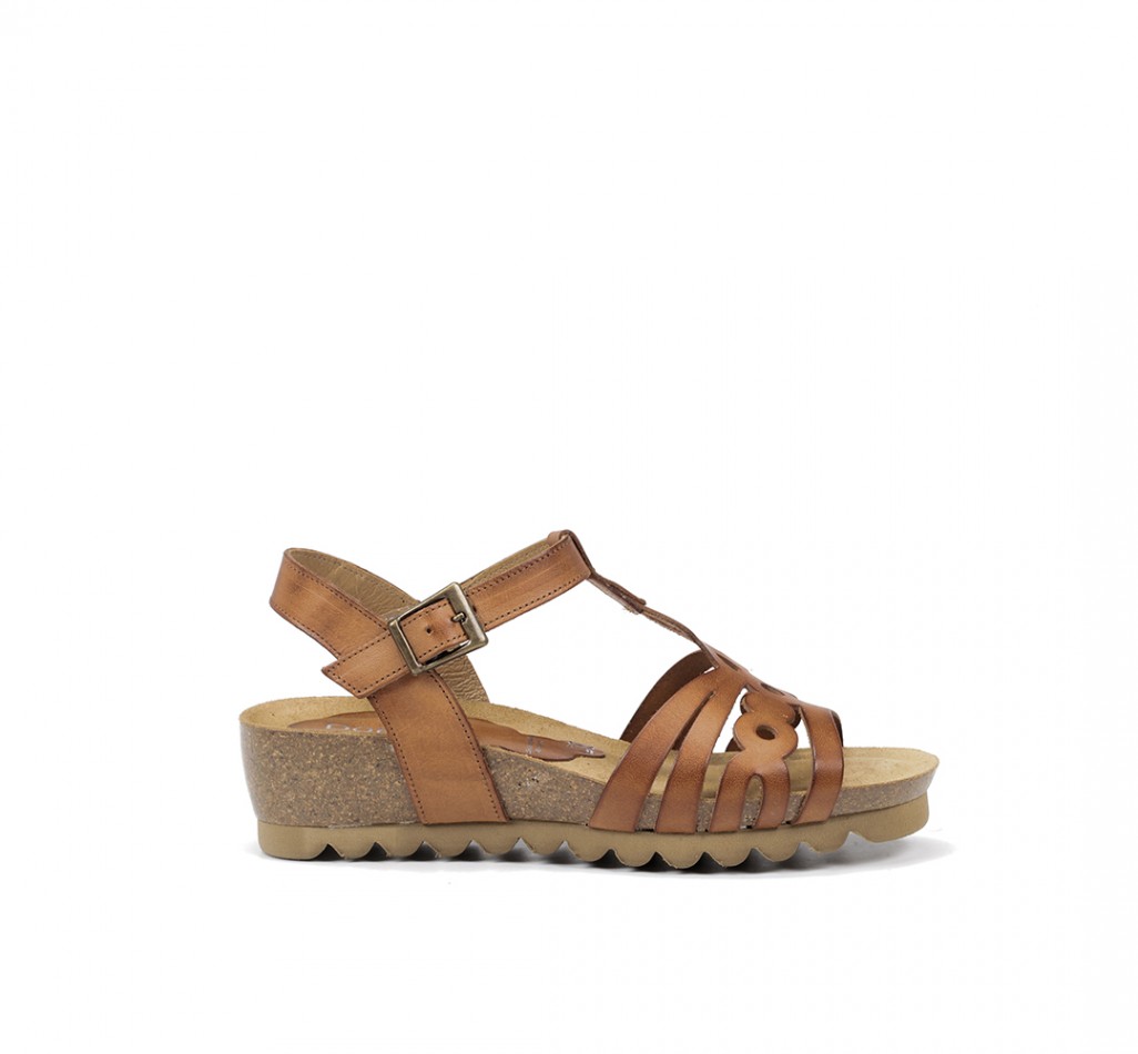 SUMMER D8158 Sandale de coin brun