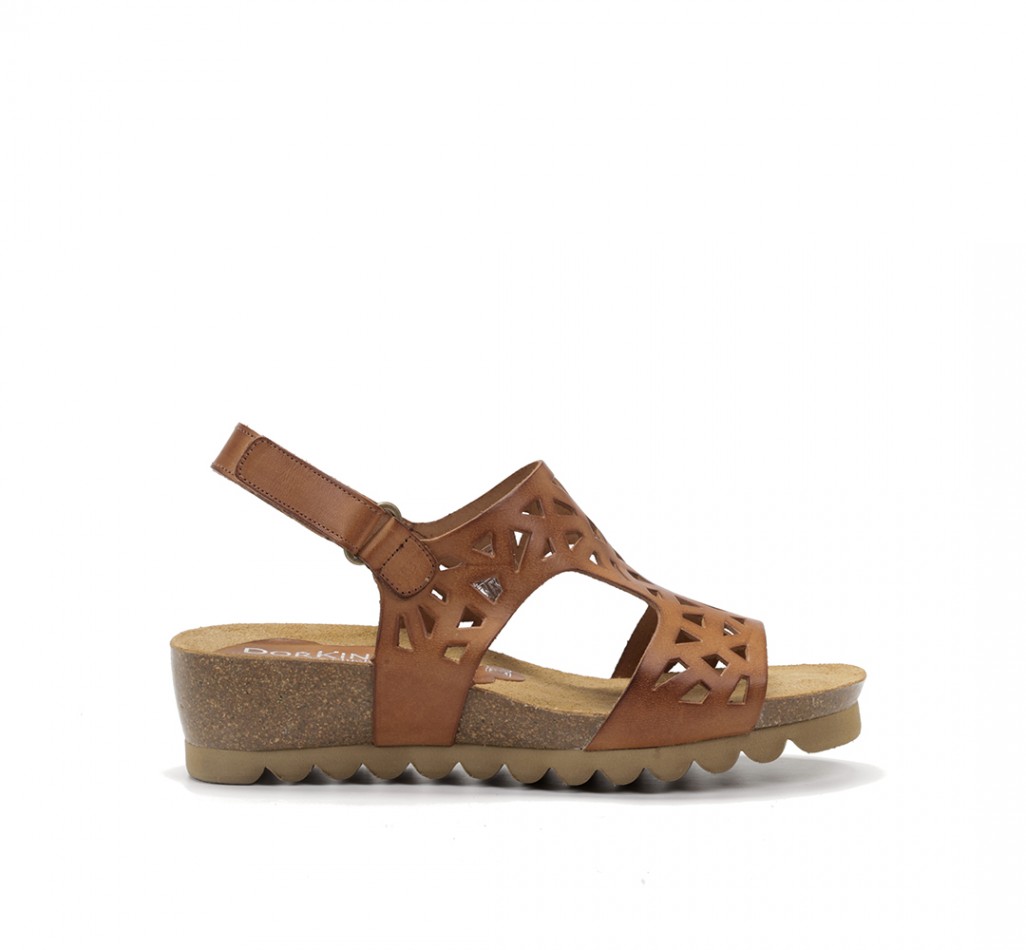SUMMER D7846 Sandale de coin brun